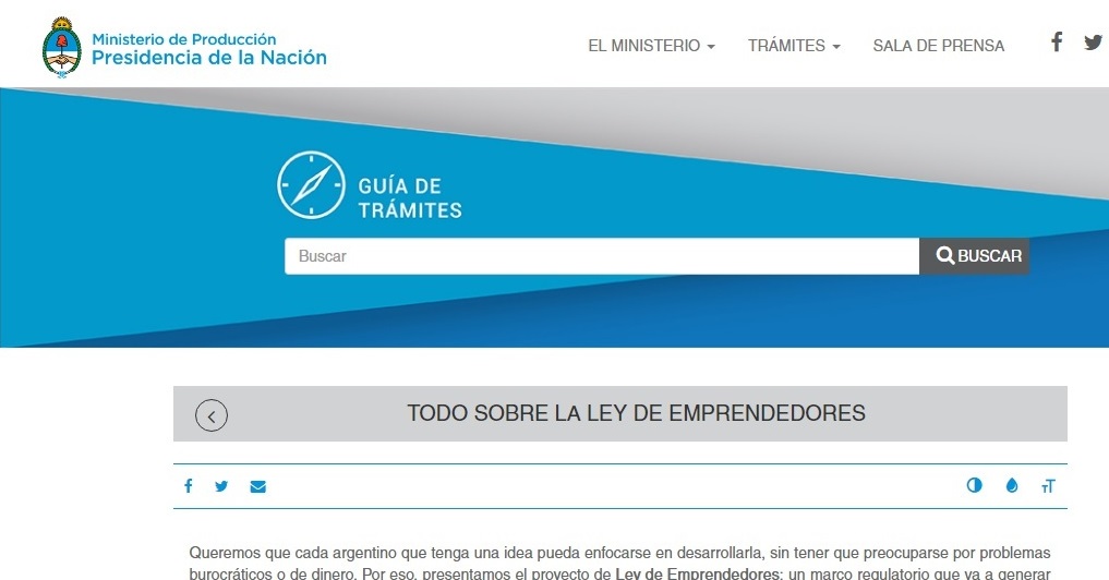 Ley para emprendedores Argentinos
